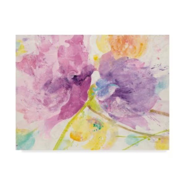 Albena Hristova 'Spring Abstracts Florals I' Canvas Art, 18x24, Trademark Fine Art, Mfr#: WAP02515-C1824GG